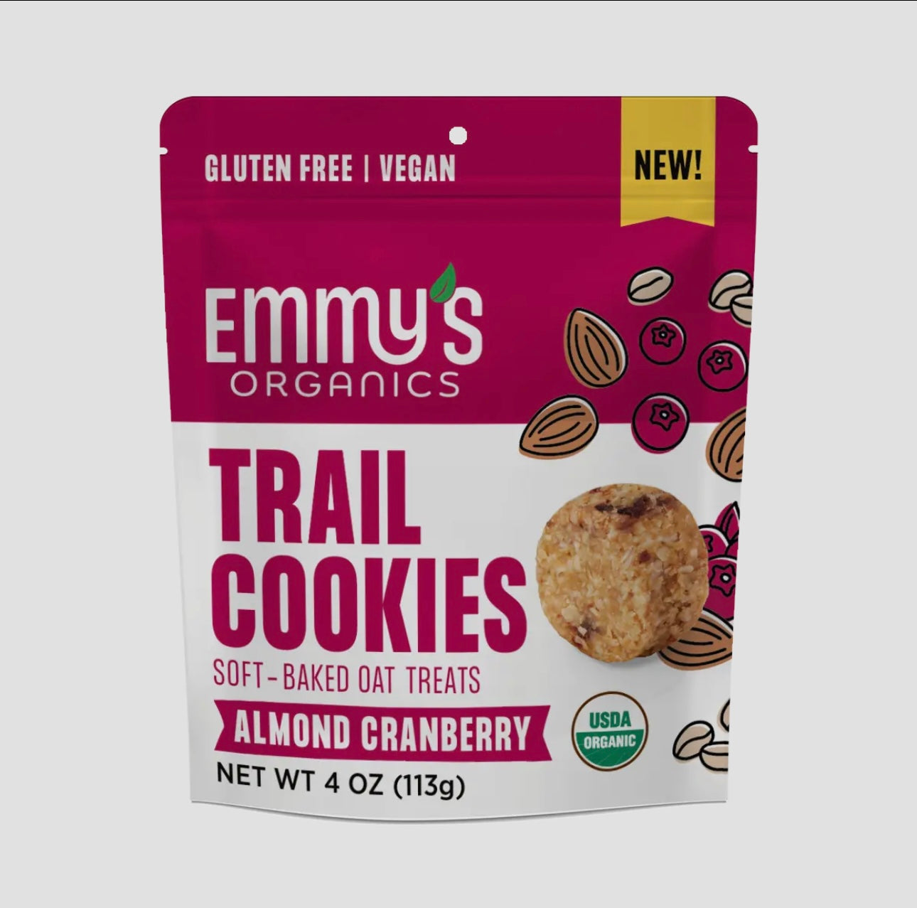 Emmy’s Organics Almond Cranberry Trail Cookies - 4 oz