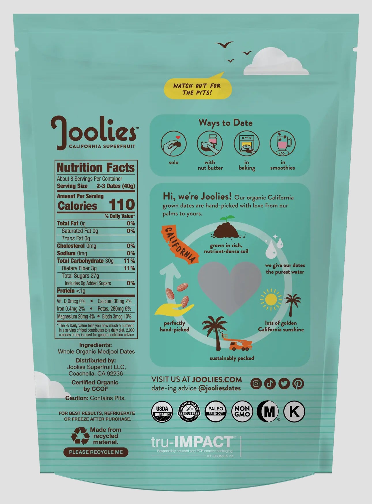 Joolie’s Organic Medjool Dates (whole)