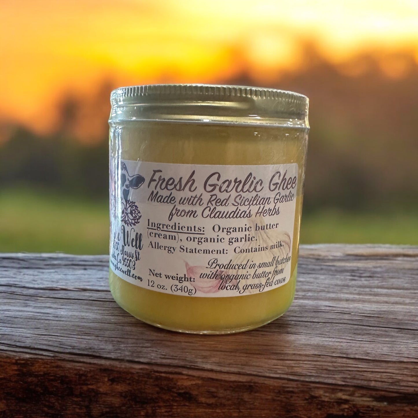 Ghee Well Grass-Fed Ghee Butter- Fresh Garlic