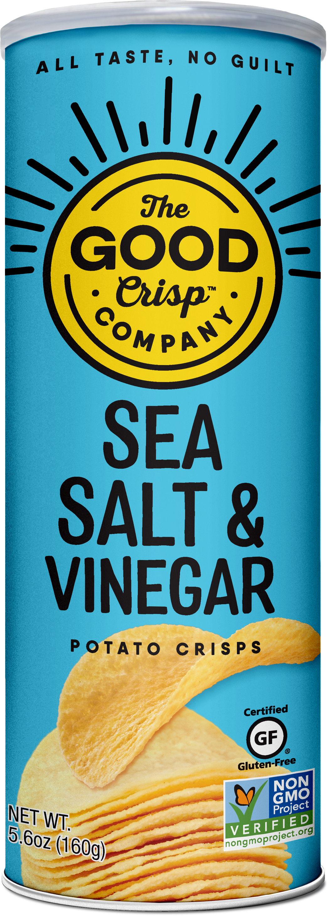 The Good Crisp Company Sea Salt & Vinegar Chips - 5.6oz Can