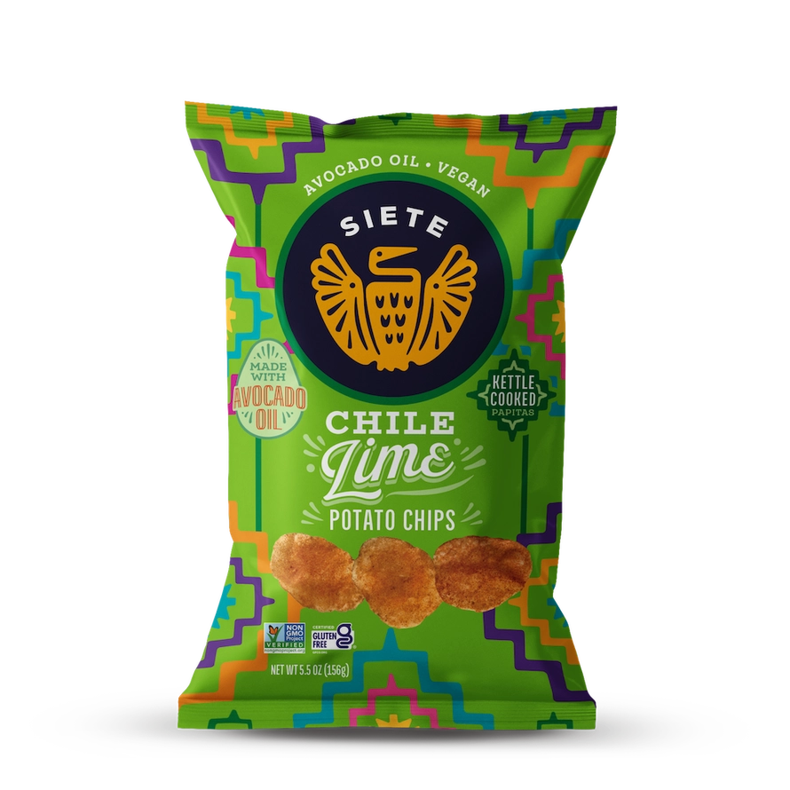 Siete Chile Lime Flavored Kettle Cooked Potato Chips 5.5oz