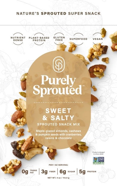 Purely Sprouted Sweet & Salty Sprouted Snack Mix 4oz.